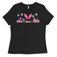 Black butterflies and flowers Ladies Tee - TumblerDesignByShophia