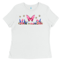 White butterflies and flowers Ladies Tee - TumblerDesignByShophia