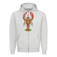 Dove Grey lobster Zipper Hoodie - BarkalooDesign