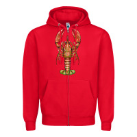 Red lobster Zipper Hoodie - BarkalooDesign