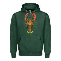 Sports Green lobster Zipper Hoodie - BarkalooDesign