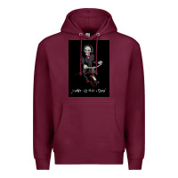 Burgundy Saw I Want To Play A Game Picture Premium Hoodie - maiPhamDesign