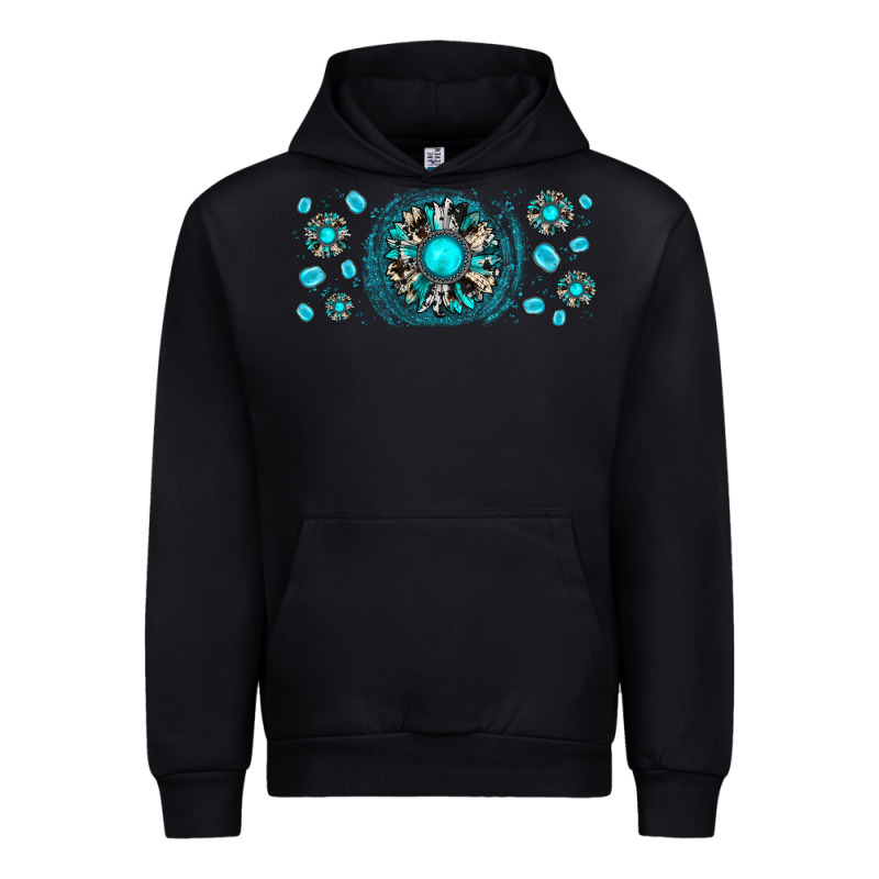 Turquoise Gemstone Sunflower Urban Hoodie by JahusDesignShop | Teevron