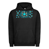 Pigment Black turquoise gemstone sunflower Urban Hoodie - JahusDesignShop