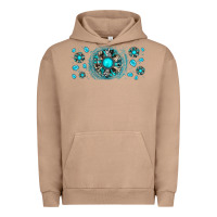 Pigment Burro turquoise gemstone sunflower Urban Hoodie - JahusDesignShop