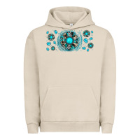 Pigment French Oak turquoise gemstone sunflower Urban Hoodie - JahusDesignShop