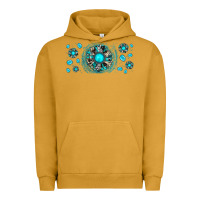 Pigment Peanut Butter turquoise gemstone sunflower Urban Hoodie - JahusDesignShop