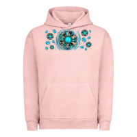 Pigment Salmon turquoise gemstone sunflower Urban Hoodie - JahusDesignShop