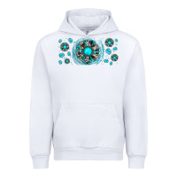White turquoise gemstone sunflower Urban Hoodie - JahusDesignShop
