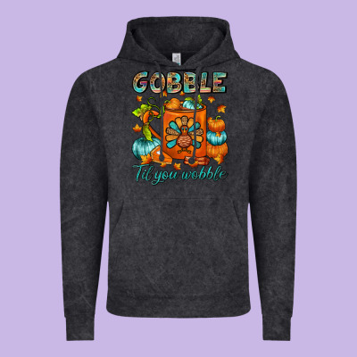 Gobble Til You Wobble Coffee Mug Vintage Hoodie Designed By Fadigitalartstudio