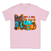 Bubblegum Pink jusa a girl who loves fall Classic Tee - Artiststas