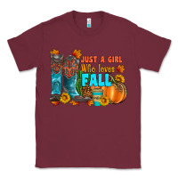 Burgundy jusa a girl who loves fall Classic Tee - Artiststas