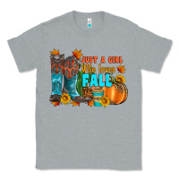 Heather Grey jusa a girl who loves fall Classic Tee - Artiststas