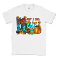 White jusa a girl who loves fall Classic Tee - Artiststas