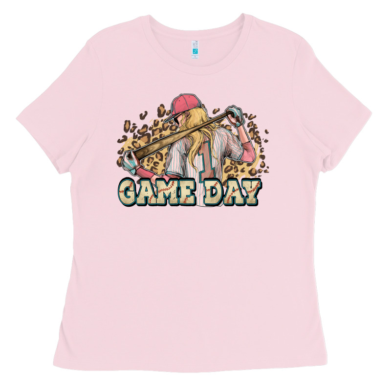 Game Day Baseball Leopard Ladies Tee by HowdyJamesFarm | Teevron