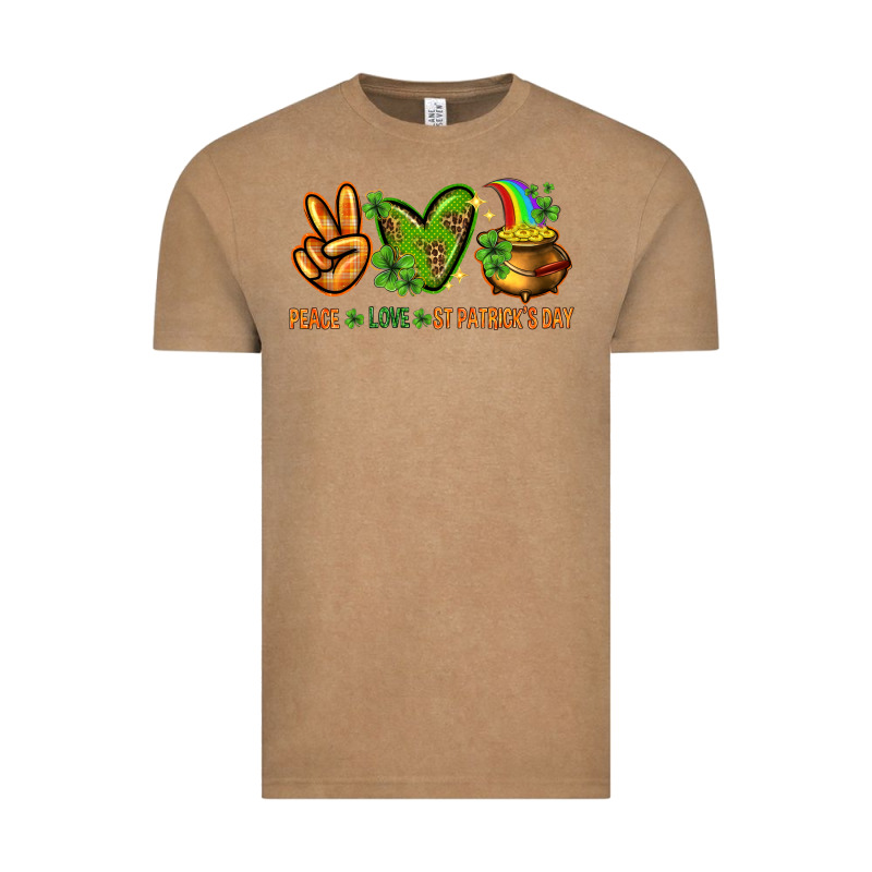 Peace Love St. Patrick's Day Vintage Tee by HowdyJamesFarm | Teevron
