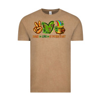 Vintage Coffee Peace Love St. Patrick's Day Vintage Tee - HowdyJamesFarm