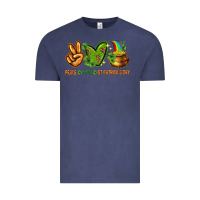 Vintage Denim Peace Love St. Patrick's Day Vintage Tee - HowdyJamesFarm