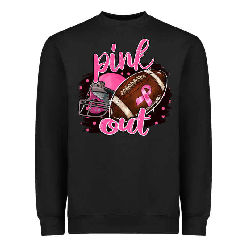 Pink Out Football Heavyweight Sweatshirt by BarkalooDesign | Teevron