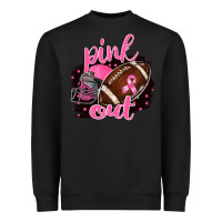 Black Pink Out Football Heavyweight Sweatshirt - BarkalooDesign