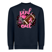 Navy Pink Out Football Heavyweight Sweatshirt - BarkalooDesign
