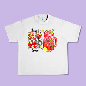 Sweet Summer Time Waterolor Urban Heavy Tee Designed By Cowcowdesign