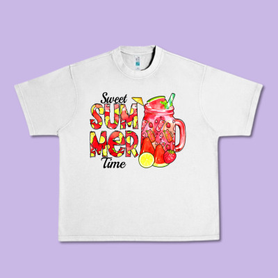 Sweet Summer Time Waterolor Urban Heavy Tee Designed By Cowcowdesign