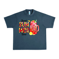 Midnight Navy sweet summer time waterolor Urban Heavy Tee - CowCowDesign