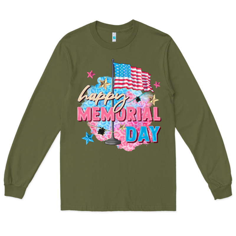 Happy Memorial Day Long Sleeve Tee by FaDigitalArtStudio | Teevron