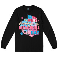 Black Happy Memorial Day Long Sleeve Tee - FaDigitalArtStudio