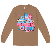 Toasted Coconut Happy Memorial Day Long Sleeve Tee - FaDigitalArtStudio
