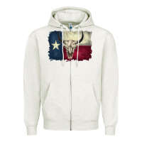 Oatmeal Heather texas flag Zipper Hoodie - BarkalooDesign