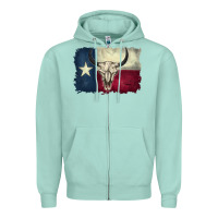 Seafoam texas flag Zipper Hoodie - BarkalooDesign