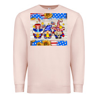 Pale Pink American gnomes Premium Sweatshirt - AdoDesignShop