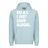 Blue Mist relax trump i just look illegal politically incorrect t shirt Premium Hoodie - maiPhamDesign