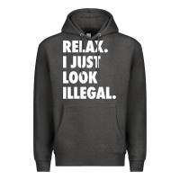 Charcoal Heather relax trump i just look illegal politically incorrect t shirt Premium Hoodie - maiPhamDesign