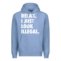 Colony Blue relax trump i just look illegal politically incorrect t shirt Premium Hoodie - maiPhamDesign