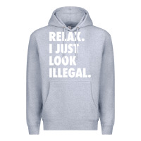 Heather Grey relax trump i just look illegal politically incorrect t shirt Premium Hoodie - maiPhamDesign