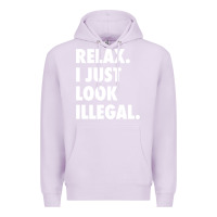 Lilac relax trump i just look illegal politically incorrect t shirt Premium Hoodie - maiPhamDesign