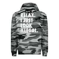 Slate Camo relax trump i just look illegal politically incorrect t shirt Premium Hoodie - maiPhamDesign