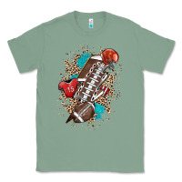 Sage Football lightning bolt leopard Classic Tee - HowdyJamesFarm