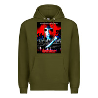 Army Green Vintage Classic  Horror film Art Characters Mens Womens Premium Hoodie - maiPhamDesign