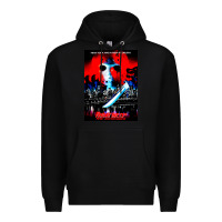Black Vintage Classic  Horror film Art Characters Mens Womens Premium Hoodie - maiPhamDesign