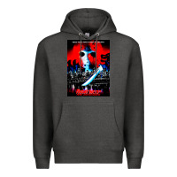 Charcoal Heather Vintage Classic  Horror film Art Characters Mens Womens Premium Hoodie - maiPhamDesign