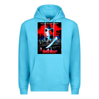 Ocean Blue Vintage Classic  Horror film Art Characters Mens Womens Premium Hoodie - maiPhamDesign