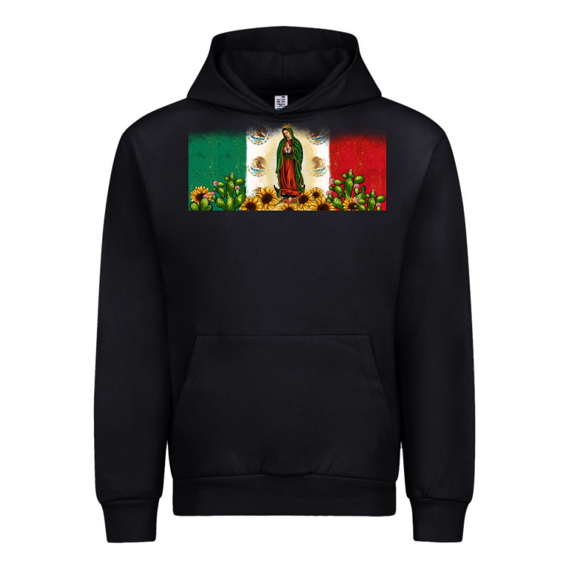 Lady Of Guadalupe Mexican Flag Urban Hoodie by JahusDesignShop | Teevron