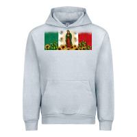 Heather Grey lady of guadalupe mexican flag Urban Hoodie - JahusDesignShop