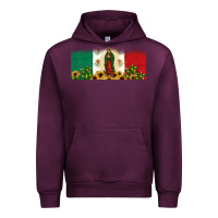 Mauve Wine lady of guadalupe mexican flag Urban Hoodie - JahusDesignShop