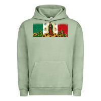 Pigment Oil Green lady of guadalupe mexican flag Urban Hoodie - JahusDesignShop
