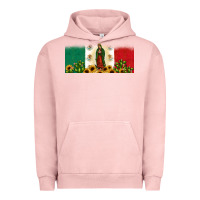 Pigment Salmon lady of guadalupe mexican flag Urban Hoodie - JahusDesignShop